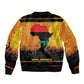 Marcus Garvey Bomber Jacket Yellow African Pattern Design Pan African Flag Civil Rights Movement Tribute - African Pride