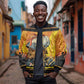 Marcus Garvey Bomber Jacket Yellow African Pattern Design Pan African Flag Civil Rights Movement Tribute - African Pride