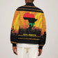 Marcus Garvey Bomber Jacket Yellow African Pattern Design Pan African Flag Civil Rights Movement Tribute - African Pride