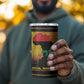 Marcus Garvey 4 in 1 Can Cooler Tumbler Yellow African Pattern Design Pan African Flag Civil Rights Movement Tribute - African Pride