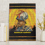 Marcus Garvey Canvas Wall Art Yellow African Pattern Design Pan African Flag Civil Rights Movement Tribute - African Pride