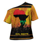 Marcus Garvey Cross Shoulder Shirt Yellow African Pattern Design Pan African Flag Civil Rights Movement Tribute - African Pride