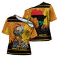 Marcus Garvey Cross Shoulder Shirt Yellow African Pattern Design Pan African Flag Civil Rights Movement Tribute - African Pride