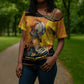 Marcus Garvey Cross Shoulder Shirt Yellow African Pattern Design Pan African Flag Civil Rights Movement Tribute - African Pride