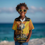 Marcus Garvey Kid Hawaiian Shirt Yellow African Pattern Design Pan African Flag Civil Rights Movement Tribute TS04