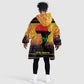 Marcus Garvey Kid Wearable Blanket Hoodie Yellow African Pattern Design Pan African Flag Civil Rights Movement Tribute - African Pride