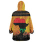 Marcus Garvey Kid Wearable Blanket Hoodie Yellow African Pattern Design Pan African Flag Civil Rights Movement Tribute - African Pride