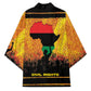 Marcus Garvey Kimono Yellow African Pattern Design Pan African Flag Civil Rights Movement Tribute - African Pride