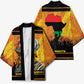 Marcus Garvey Kimono Yellow African Pattern Design Pan African Flag Civil Rights Movement Tribute - African Pride