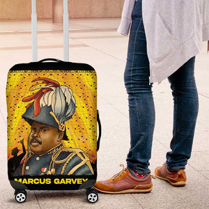 Marcus Garvey Luggage Cover Yellow African Pattern Design Pan African Flag Civil Rights Movement Tribute - African Pride