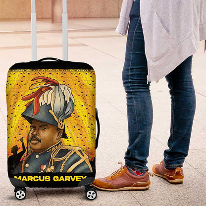 Marcus Garvey Luggage Cover Yellow African Pattern Design Pan African Flag Civil Rights Movement Tribute - African Pride
