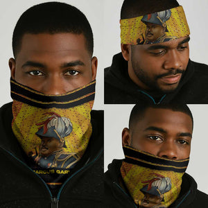 Marcus Garvey Neck Gaiter Yellow African Pattern Design Pan African Flag Civil Rights Movement Tribute - African Pride
