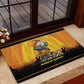 Marcus Garvey Rubber Doormat Yellow African Pattern Design Pan African Flag Civil Rights Movement Tribute - African Pride