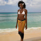 Marcus Garvey Sarong Yellow African Pattern Design Pan African Flag Civil Rights Movement Tribute - African Pride