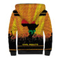 Marcus Garvey Sherpa Hoodie Yellow African Pattern Design Pan African Flag Civil Rights Movement Tribute - African Pride