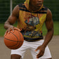 Marcus Garvey Sleeveless Hoodie Yellow African Pattern Design Pan African Flag Civil Rights Movement Tribute - African Pride