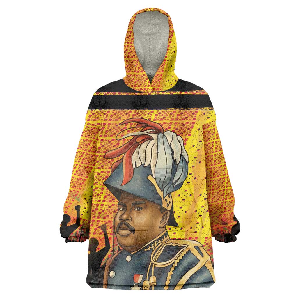Marcus Garvey Wearable Blanket Hoodie Yellow African Pattern Design Pan African Flag Civil Rights Movement Tribute - African Pride