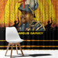 Marcus Garvey Window Curtain Yellow African Pattern Design Pan African Flag Civil Rights Movement Tribute - African Pride