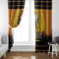 Marcus Garvey Window Curtain Yellow African Pattern Design Pan African Flag Civil Rights Movement Tribute - African Pride