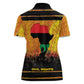 Marcus Garvey Women Polo Shirt Yellow African Pattern Design Pan African Flag Civil Rights Movement Tribute TS04