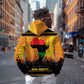 Marcus Garvey Zip Hoodie Yellow African Pattern Design Pan African Flag Civil Rights Movement Tribute - African Pride