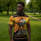 Marcus Garvey Zipper Polo Shirt Yellow African Pattern Design Pan African Flag Civil Rights Movement Tribute - African Pride