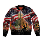 Harriet Tubman Bomber Jacket American Flag Background Underground Railroad Quote Powerful Civil Rights - African Pride