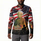 Harriet Tubman Button Sweatshirt American Flag Background Underground Railroad Quote Powerful Civil Rights
