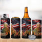 Harriet Tubman 4 in 1 Can Cooler Tumbler American Flag Background Underground Railroad Quote Powerful Civil Rights - African Pride