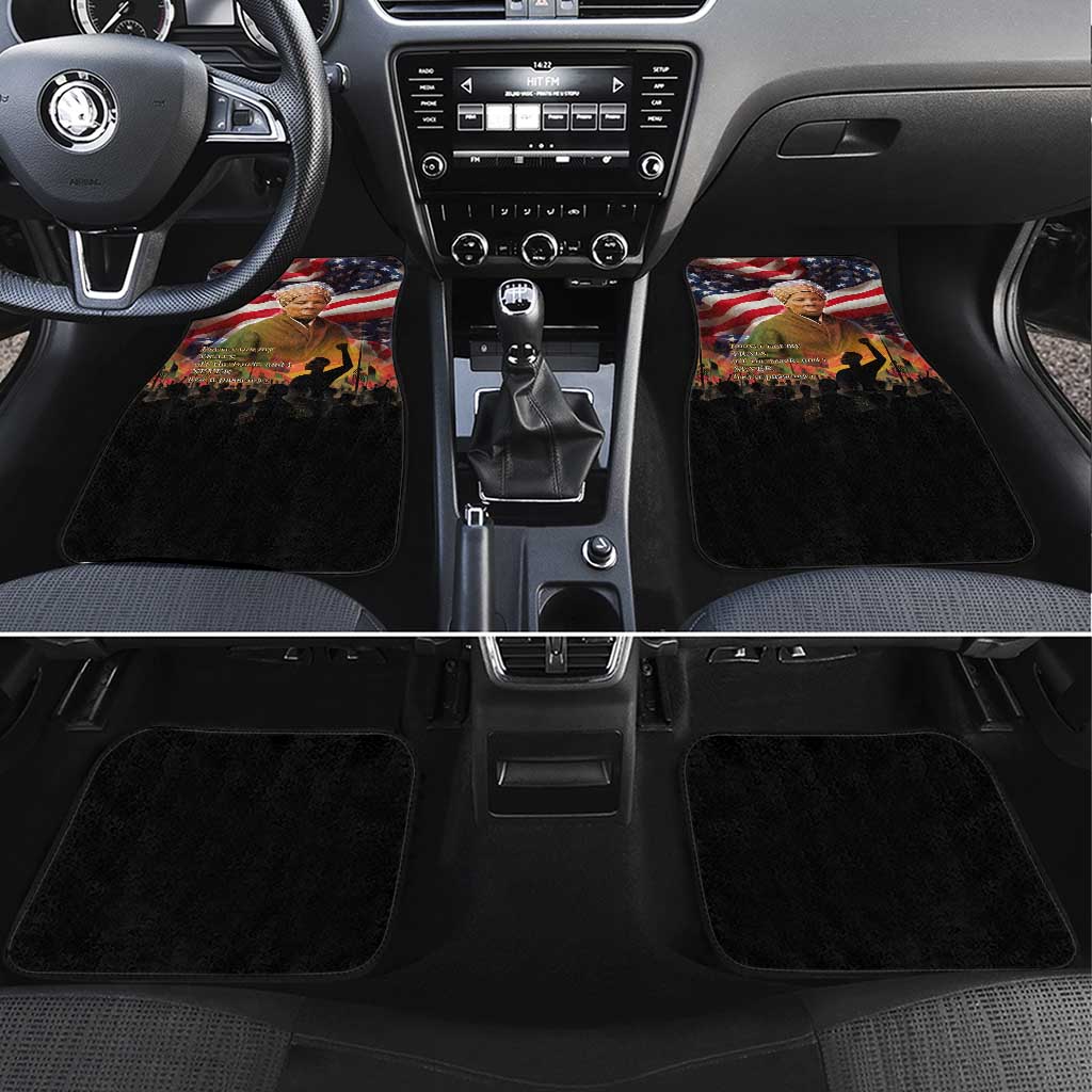 Harriet Tubman Car Mats American Flag Background Underground Railroad Quote Powerful Civil Rights - African Pride