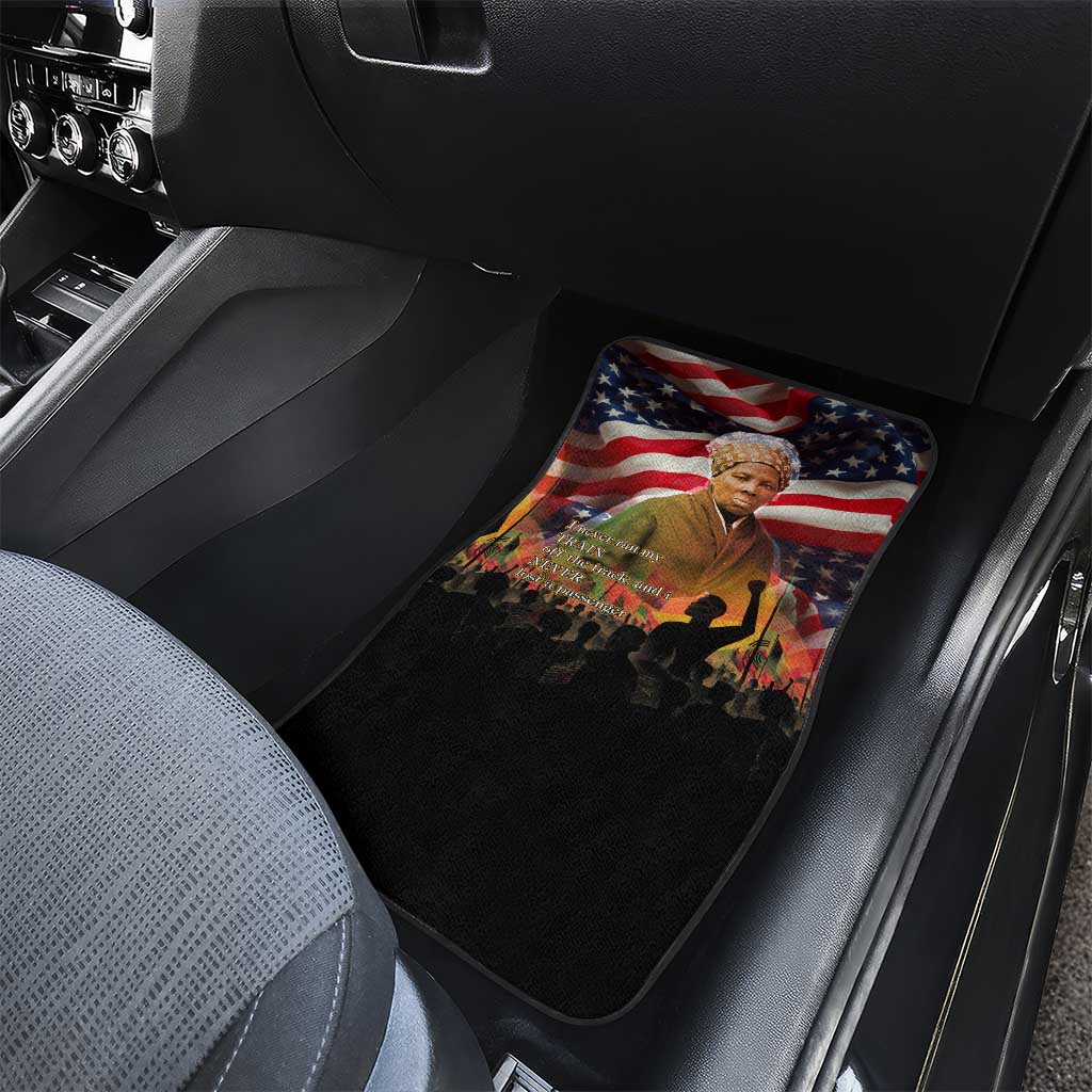 Harriet Tubman Car Mats American Flag Background Underground Railroad Quote Powerful Civil Rights - African Pride