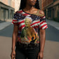Harriet Tubman Cross Shoulder Shirt American Flag Background Underground Railroad Quote Powerful Civil Rights - African Pride