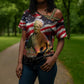 Harriet Tubman Cross Shoulder Shirt American Flag Background Underground Railroad Quote Powerful Civil Rights - African Pride
