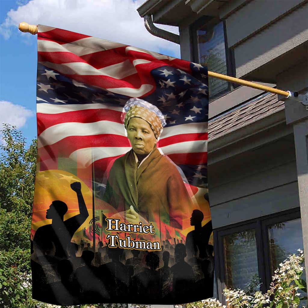 Harriet Tubman Garden Flag American Flag Background Underground Railroad Quote Powerful Civil Rights - African Pride