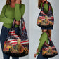 Harriet Tubman Grocery Bag American Flag Background Underground Railroad Quote Powerful Civil Rights - African Pride