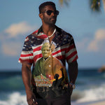 Harriet Tubman Hawaiian Shirt American Flag Background Underground Railroad Quote Powerful Civil Rights TS04