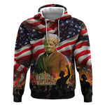 Harriet Tubman Hoodie American Flag Background Underground Railroad Quote Powerful Civil Rights - African Pride