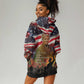 Harriet Tubman Hoodie Dress American Flag Background Underground Railroad Quote Powerful Civil Rights - African Pride