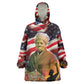 Harriet Tubman Kid Wearable Blanket Hoodie American Flag Background Underground Railroad Quote Powerful Civil Rights - African Pride