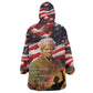 Harriet Tubman Kid Wearable Blanket Hoodie American Flag Background Underground Railroad Quote Powerful Civil Rights - African Pride