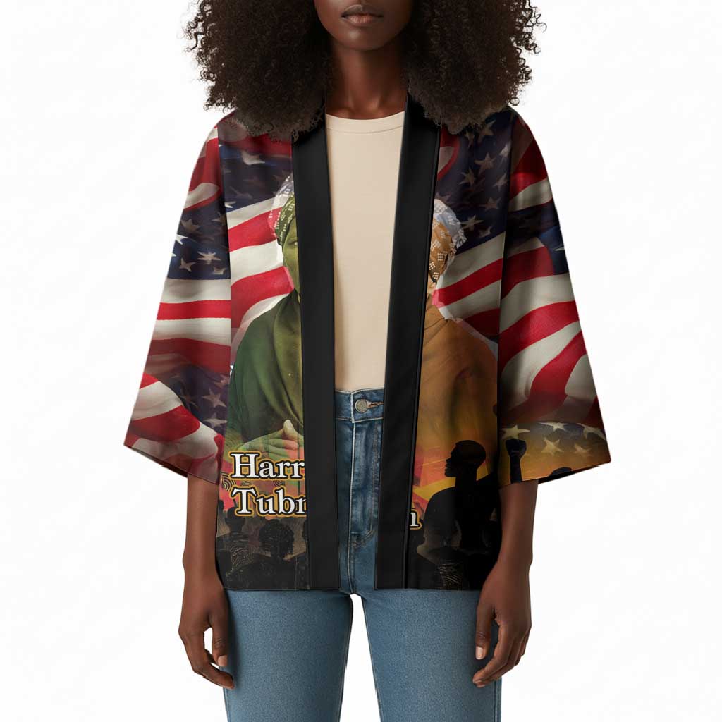 Harriet Tubman Kimono American Flag Background Underground Railroad Quote Powerful Civil Rights - African Pride