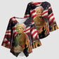 Harriet Tubman Kimono Sleeve Blouse American Flag Background Underground Railroad Quote Powerful Civil Rights - African Pride