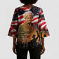 Harriet Tubman Kimono Sleeve Blouse American Flag Background Underground Railroad Quote Powerful Civil Rights - African Pride
