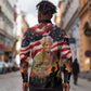 Harriet Tubman Long Sleeve Button Shirt American Flag Background Underground Railroad Quote Powerful Civil Rights - African Pride