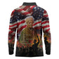 Harriet Tubman Long Sleeve Polo Shirt American Flag Background Underground Railroad Quote Powerful Civil Rights - African Pride