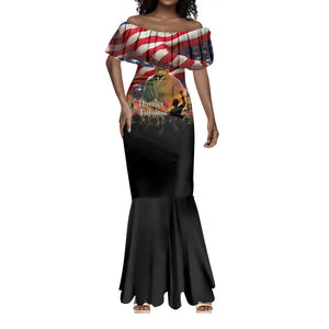 Harriet Tubman Mermaid Dress American Flag Background Underground Railroad Quote Powerful Civil Rights - African Pride