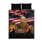 Harriet Tubman Quilt Bed Set American Flag Background Underground Railroad Quote Powerful Civil Rights - African Pride