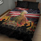Harriet Tubman Quilt Bed Set American Flag Background Underground Railroad Quote Powerful Civil Rights - African Pride