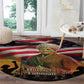 Harriet Tubman Round Carpet American Flag Background Underground Railroad Quote Powerful Civil Rights - African Pride