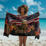 Harriet Tubman Sarong American Flag Background Underground Railroad Quote Powerful Civil Rights - African Pride